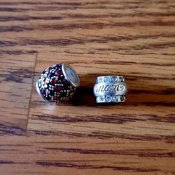 BRIGHTON Swarovski Crystal, Gold, and Silver Slider Charms TIMELESS! - Picture 4 of 5